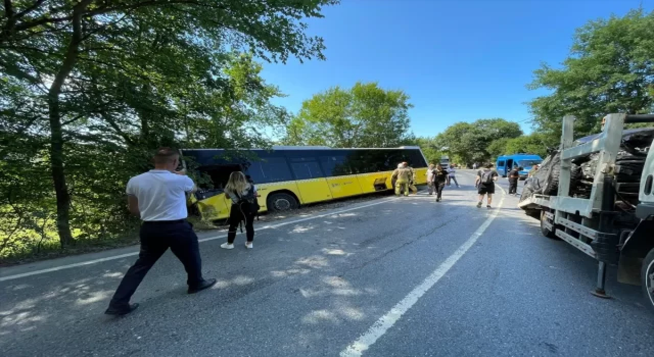 Sarıyer’de İETT otobüsünün karıştığı kazada 6 kişi yaralandı