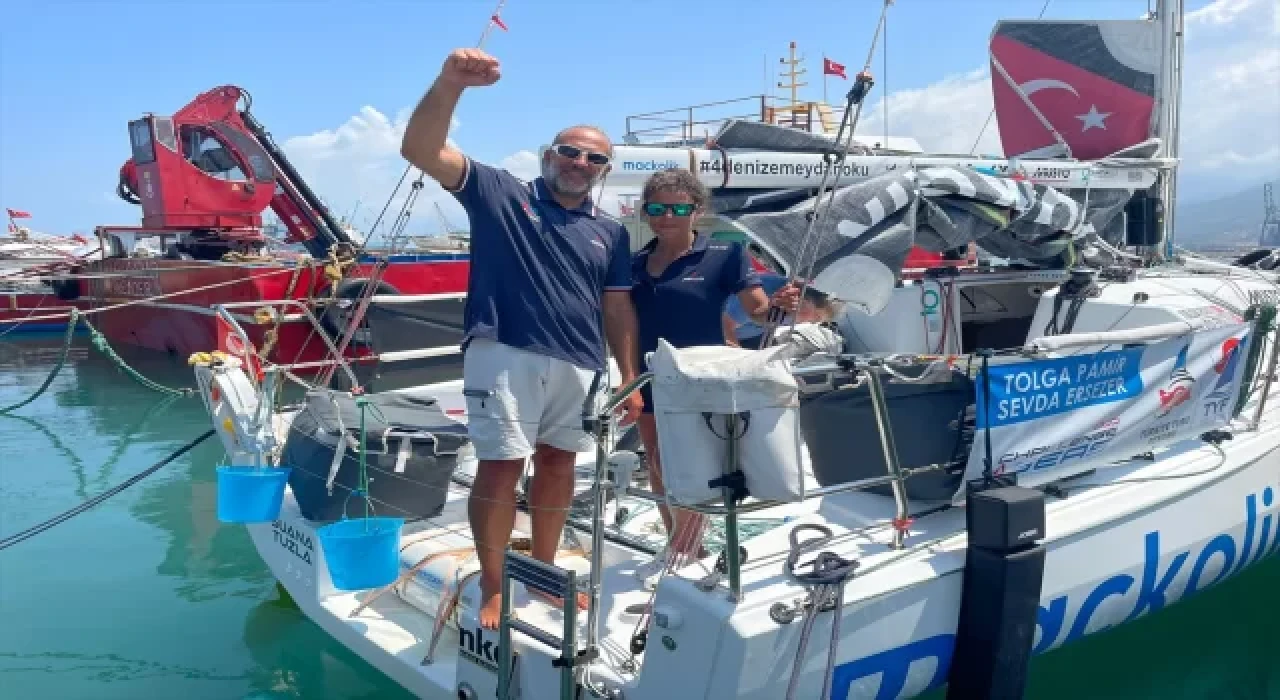 İki yelken sporcusu, rüzgar gücüyle Artvin’den Hatay’a geldi