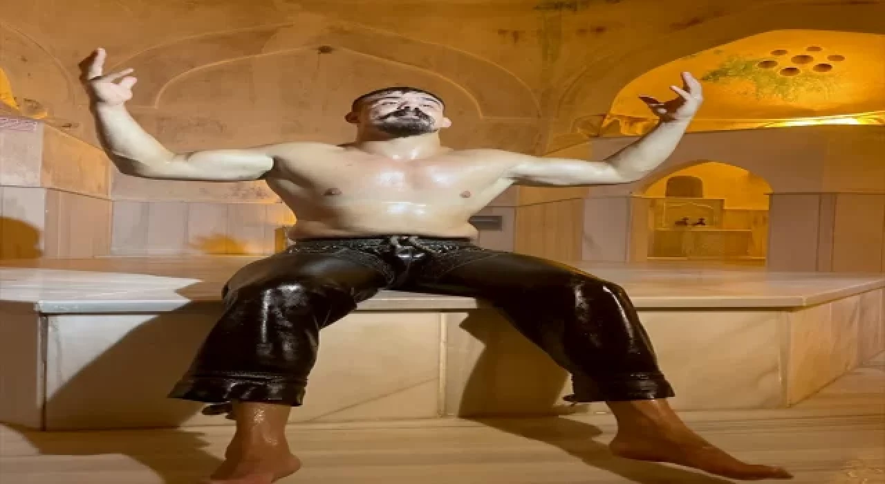 Başpehlivan Cengizhan Şimşek ”hamam” ritüelini sürdürdü