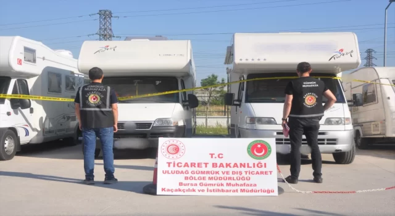 Bursa’da 4 kaçak motokaravana el konuldu