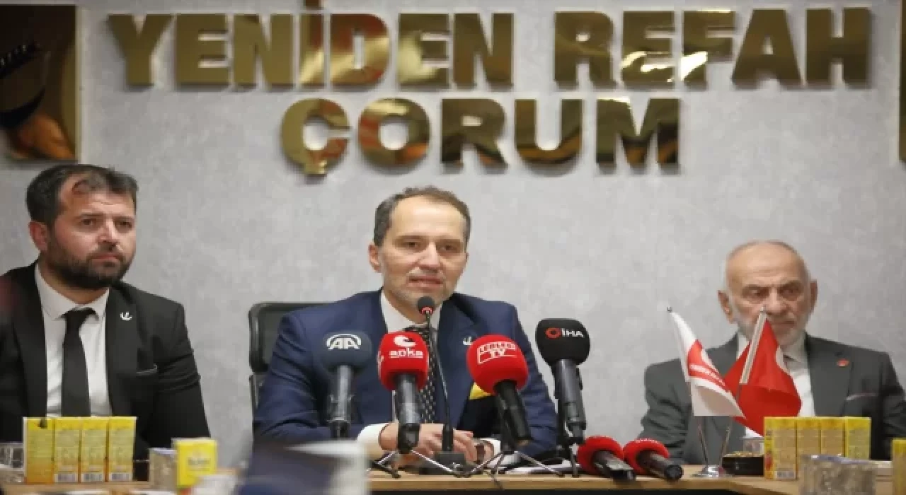 Yeniden Refah Partisi Genel Başkanı Erbakan, Çorum’da konuştu