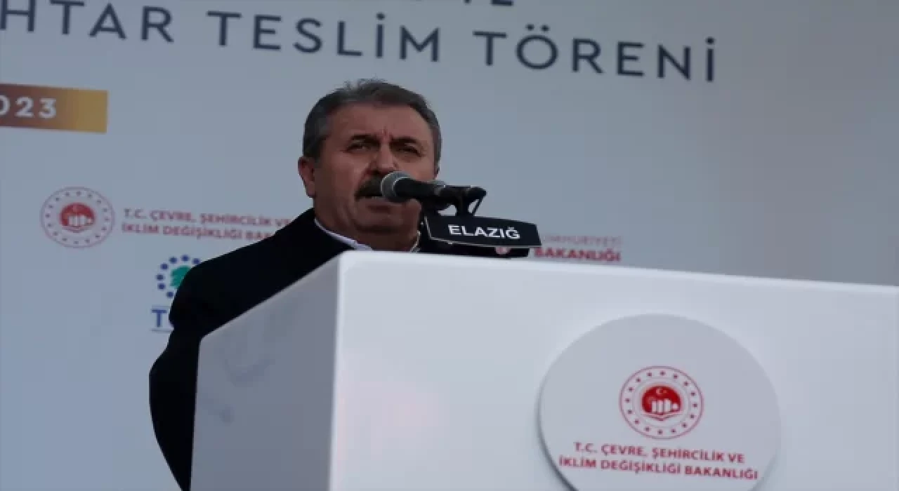 BBP Genel Başkanı Destici, Elazığ’daki temel atma töreninde konuştu