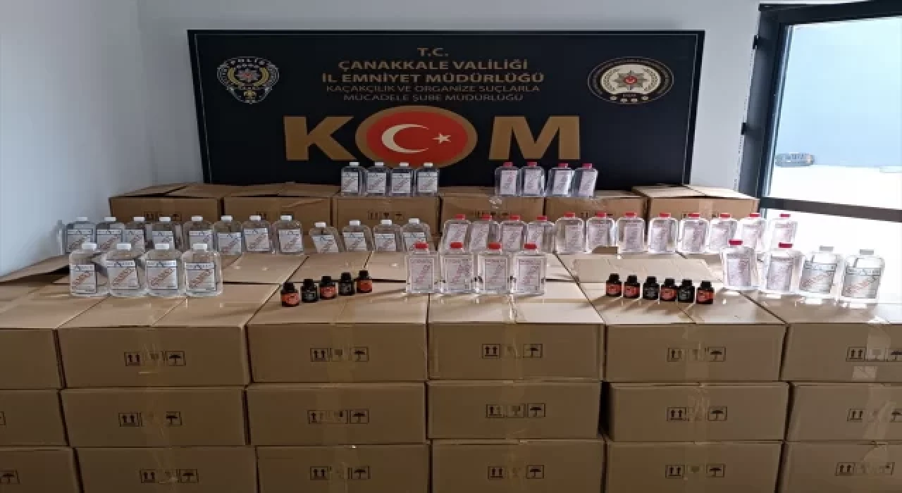 Çanakkale’de sahte içki üretiminde kullanılan kimyasal madde ele geçirildi