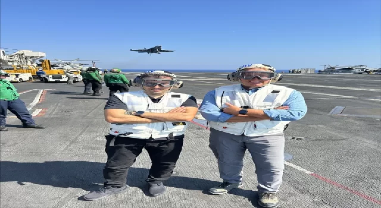 Baykar Yönetim Kurulu Başkanı Selçuk Bayraktar, ABD uçak gemisine konuk oldu