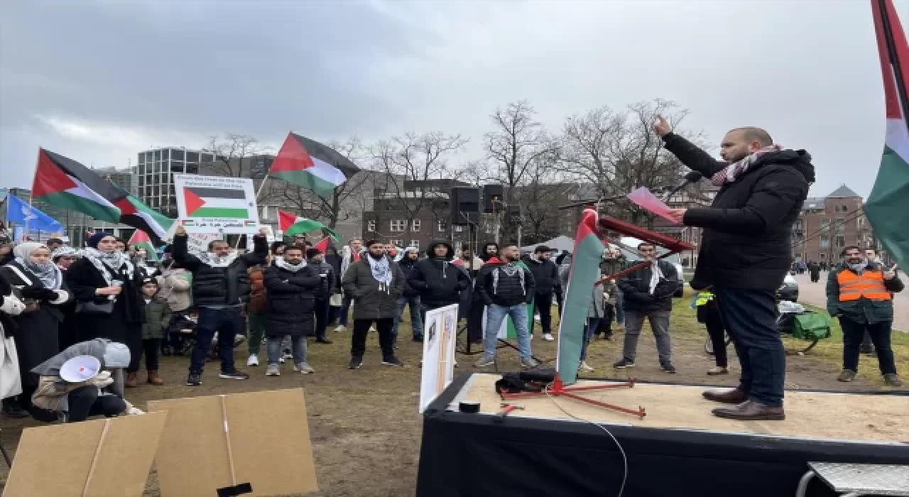 Hollanda’da Filistin’e destek gösterisi düzenlendi