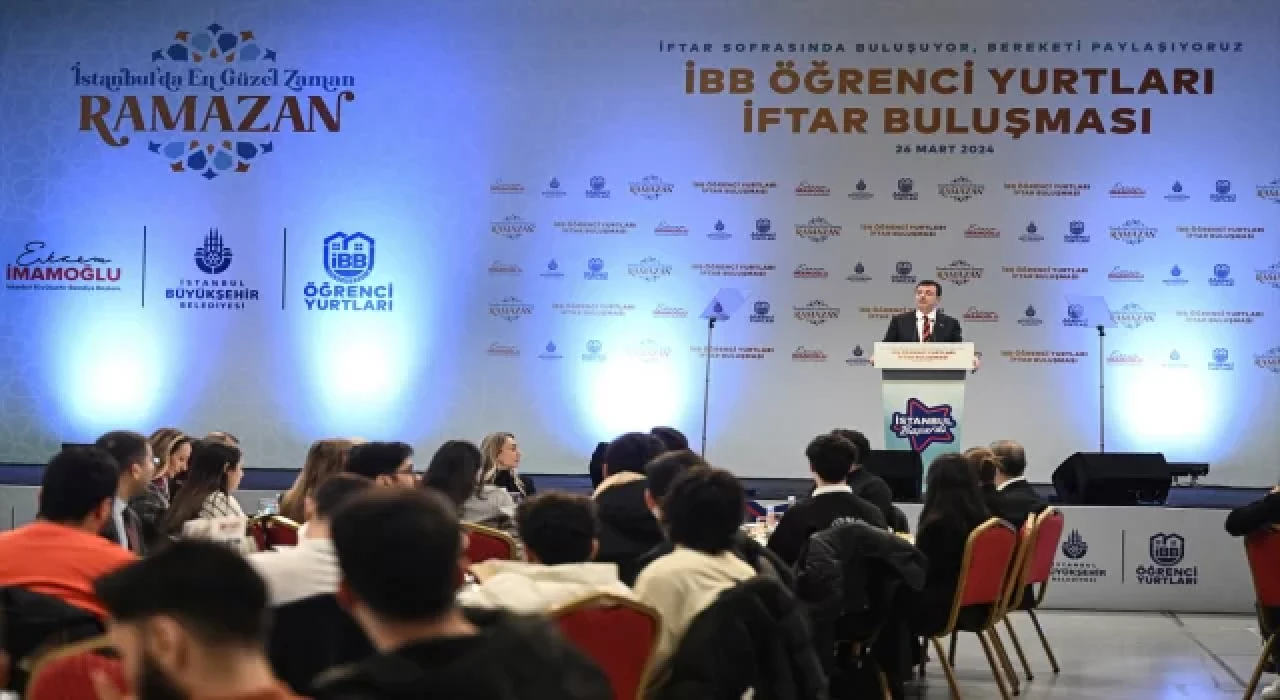 İBB Başkanı İmamoğlu, İBB yurtlarında kalan öğrencilerle iftarda buluştu