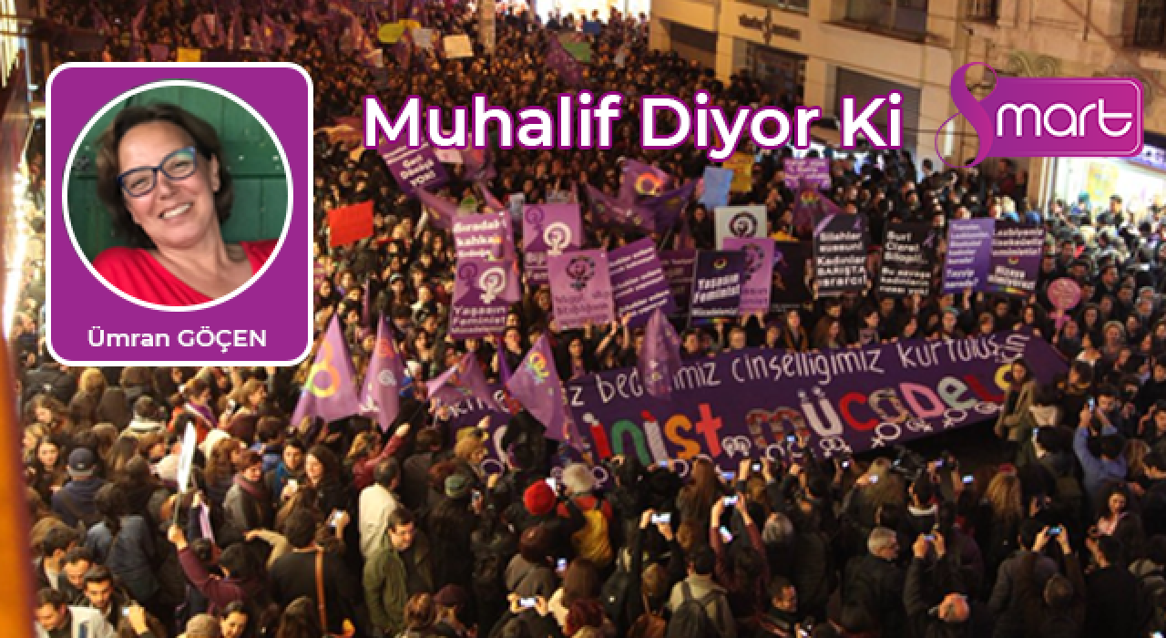 Bu yolun sonunda parlak ışıklarla KADIN yazıyor