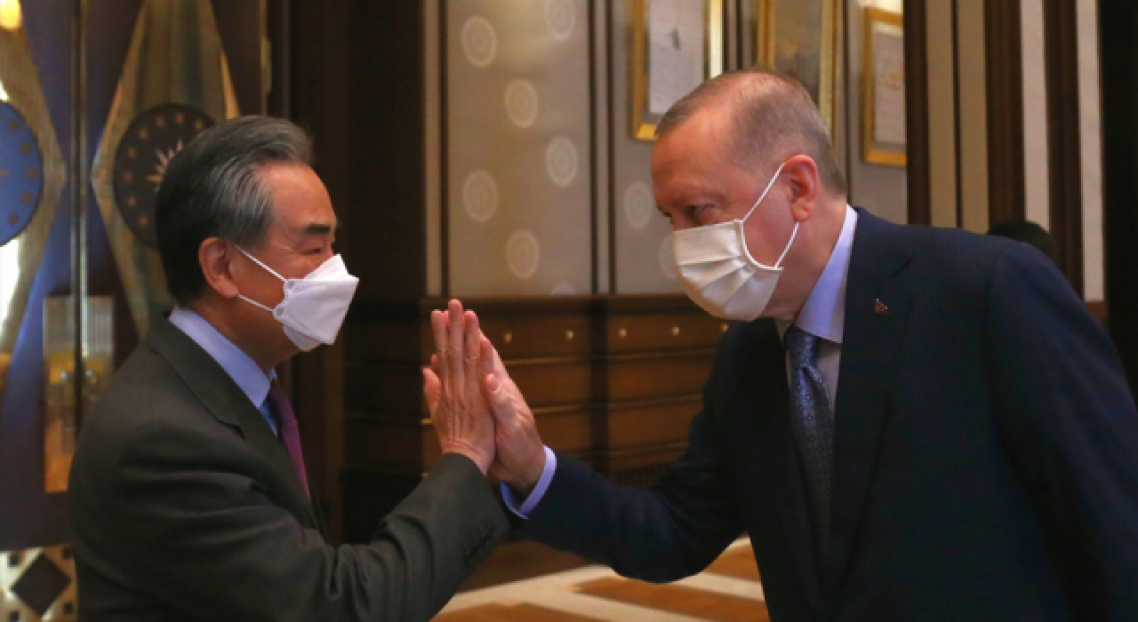 Cumhurbaşkanı Erdoğan, Çin Halk Cumhuriyeti Dışişleri Bakanı Vang Yi'yi kabul etti