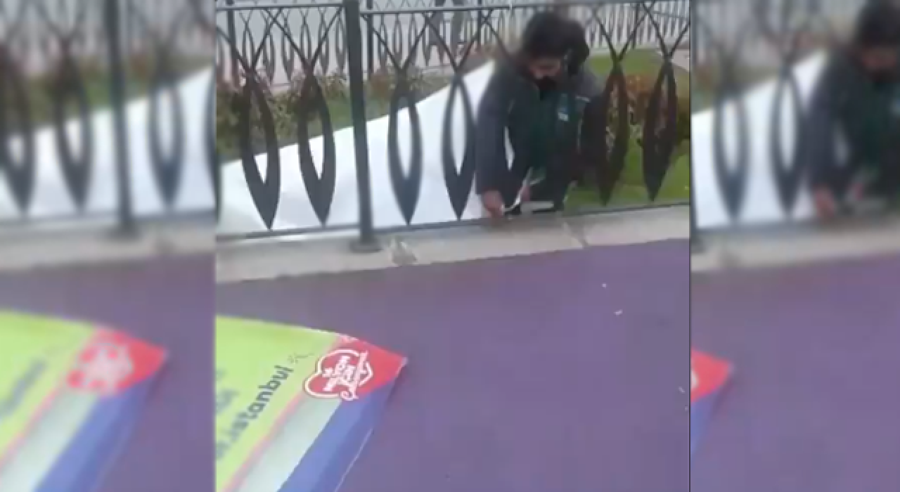 AK Parti'li belediye, İBB'nin pankartlarını söktürdü