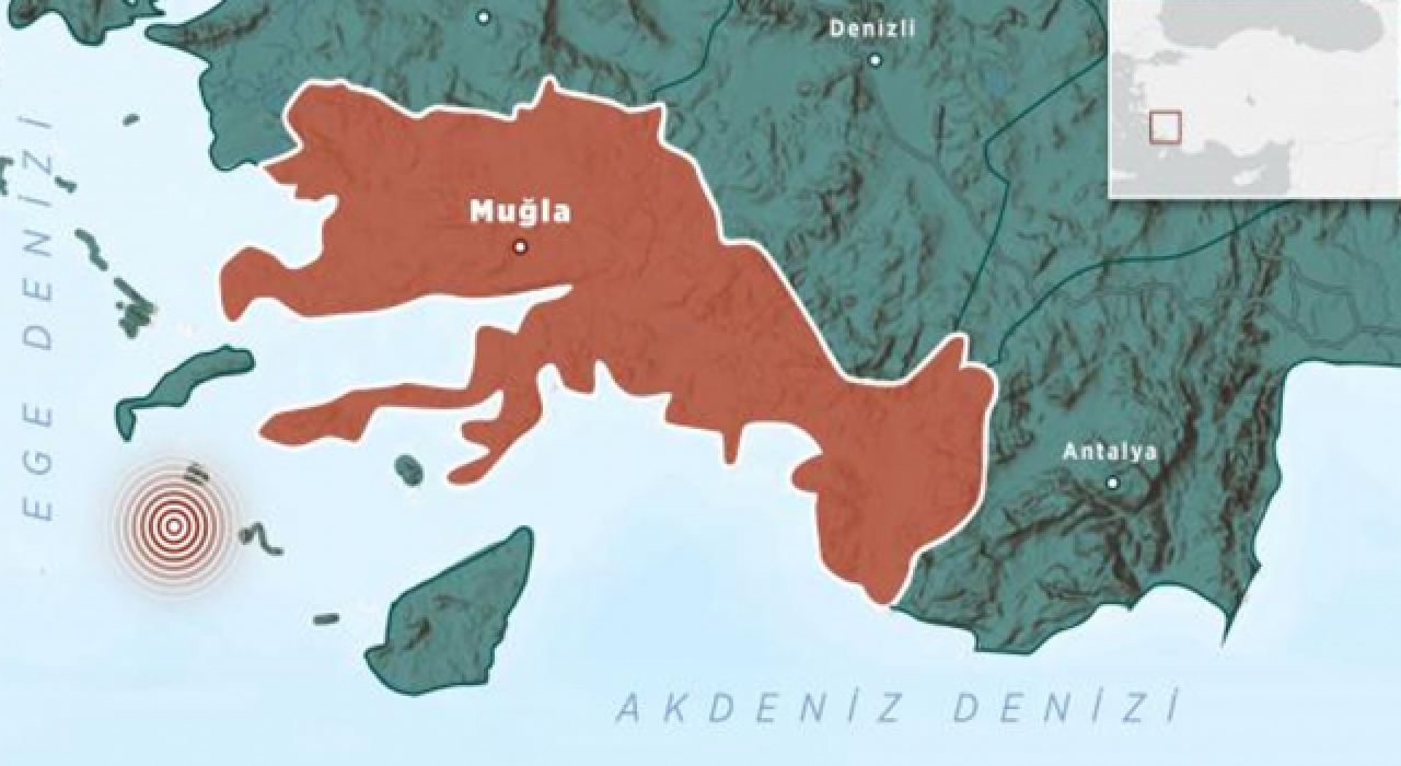 Muğla'da 4.0 büyüklüğünde deprem