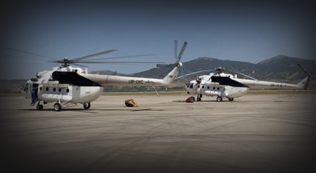 Ukrayna’dan gelen 5 helikopter, gece müdahalesinde kullanılacak