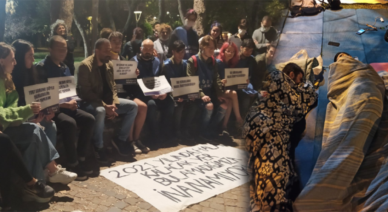 "Barınamıyoruz Hareketi" 4. gününde, yağmurlu ve soğuk...