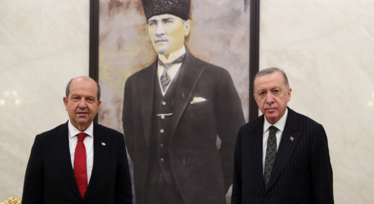 Cumhurbaşkanı Erdoğan, KKTC Cumhurbaşkanı Tatar ile görüştü