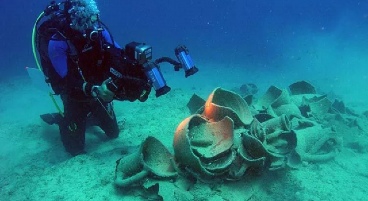 Fethiye Körfezi'nde 3. yüzyıla ait Rodos gemisi batığı keşfedildi