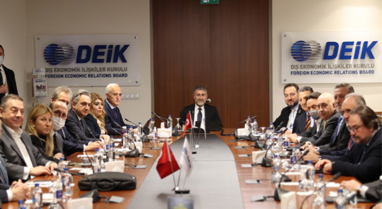Bakan Nurettin Nebati, DEİK heyetiyle bir araya geldi