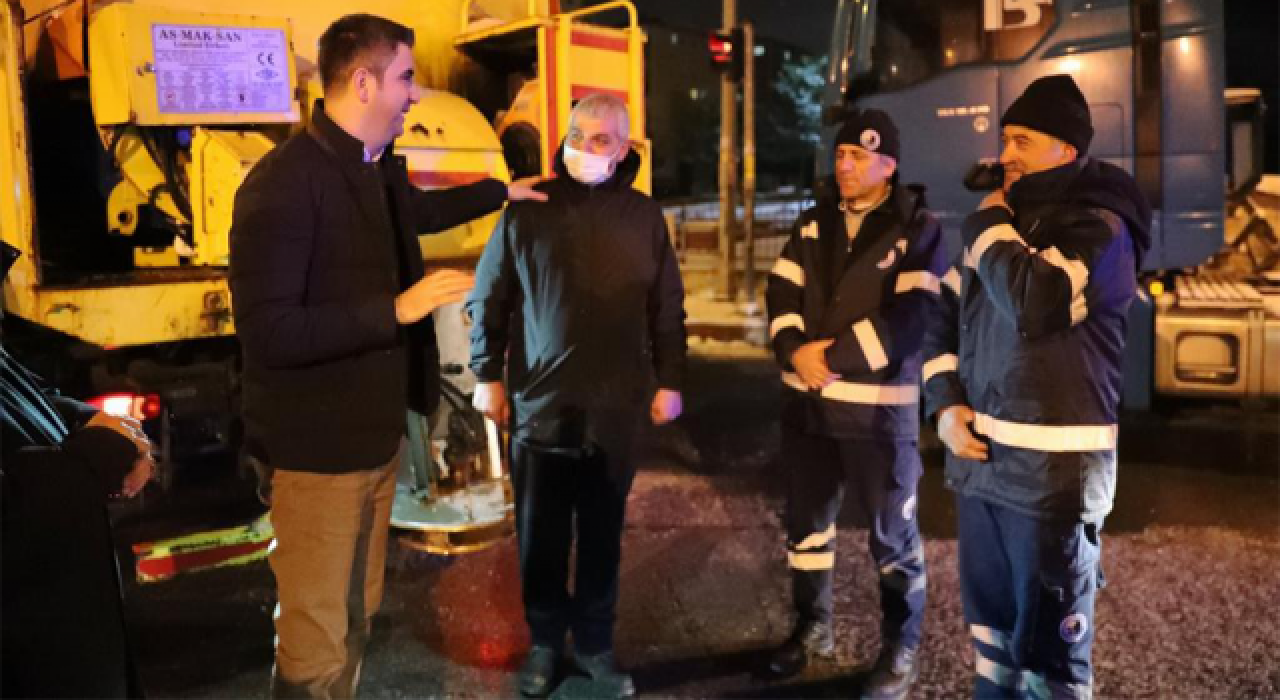 Başkan Gökhan Yüksel'den Karla Mücadele Ekiplerine Ziyaret