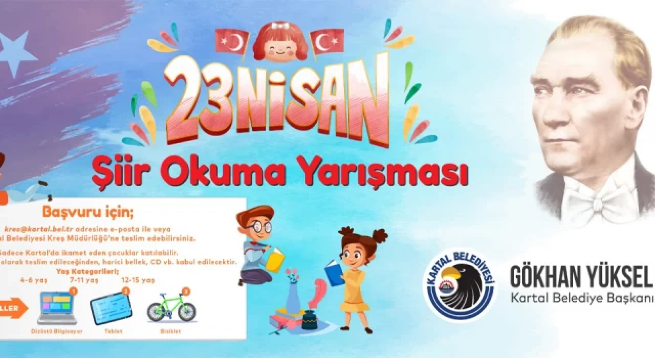 Kartal Belediyesi’nden 23 Nisan’a Özel Ödüllü Resim ve Şiir Yarışması