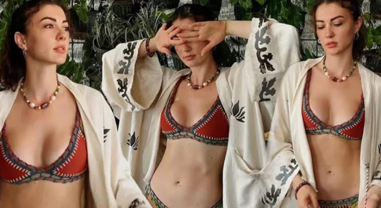 Burcu Özberk'in bikinili pozlara beğeni yağdı