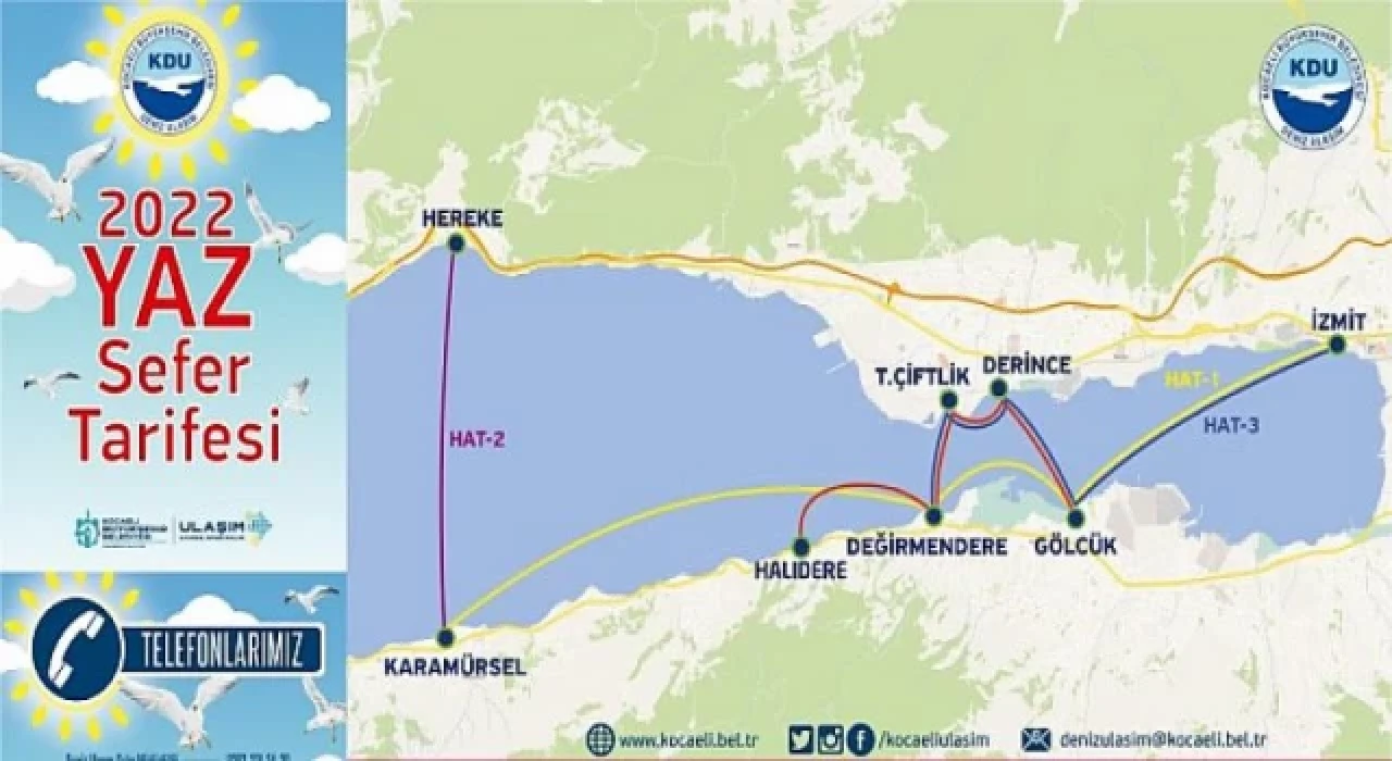 Kocaeli Deniz ulaşımında yaz tarifesi başladı