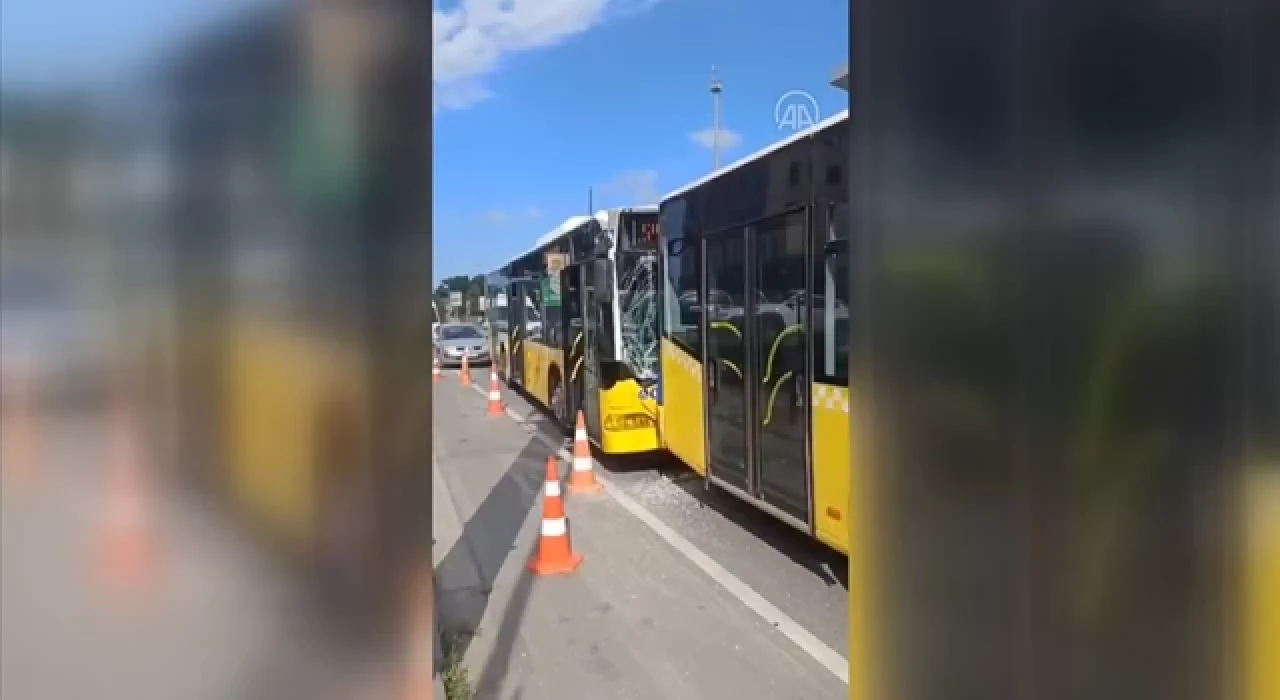 Ümraniye'de 3 İETT otobüsü zincirleme kaza yaptı