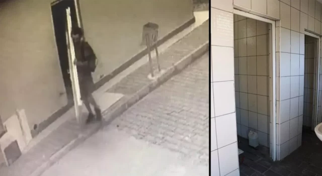 Caminin tuvalet kapılarını çaldı, omzunda götürdü