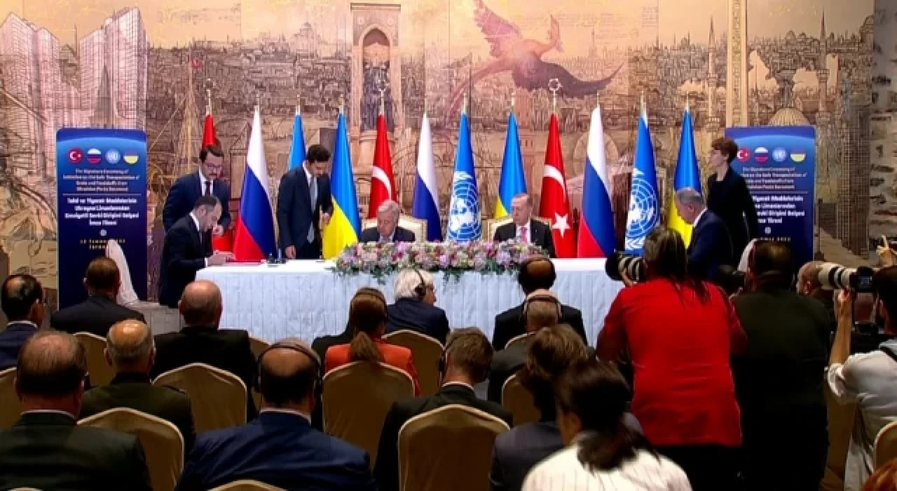 Erdoğan ve Guterres katılımıyla Tahıl koridoru anlaşması imzalandı