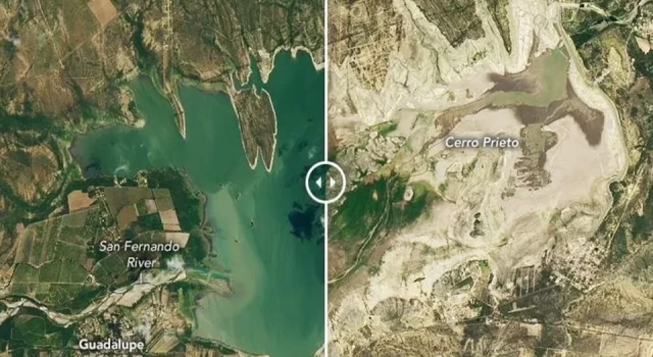 NASA, Meksika'daki kuraklığı uzaydan fotoğrafladı