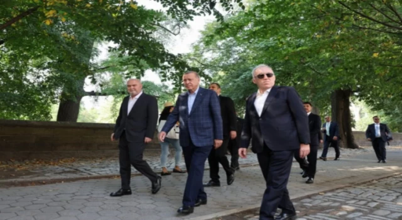 Cumhurbaşkanı Erdoğan, Central Park’ta ’huzur’ turu attı