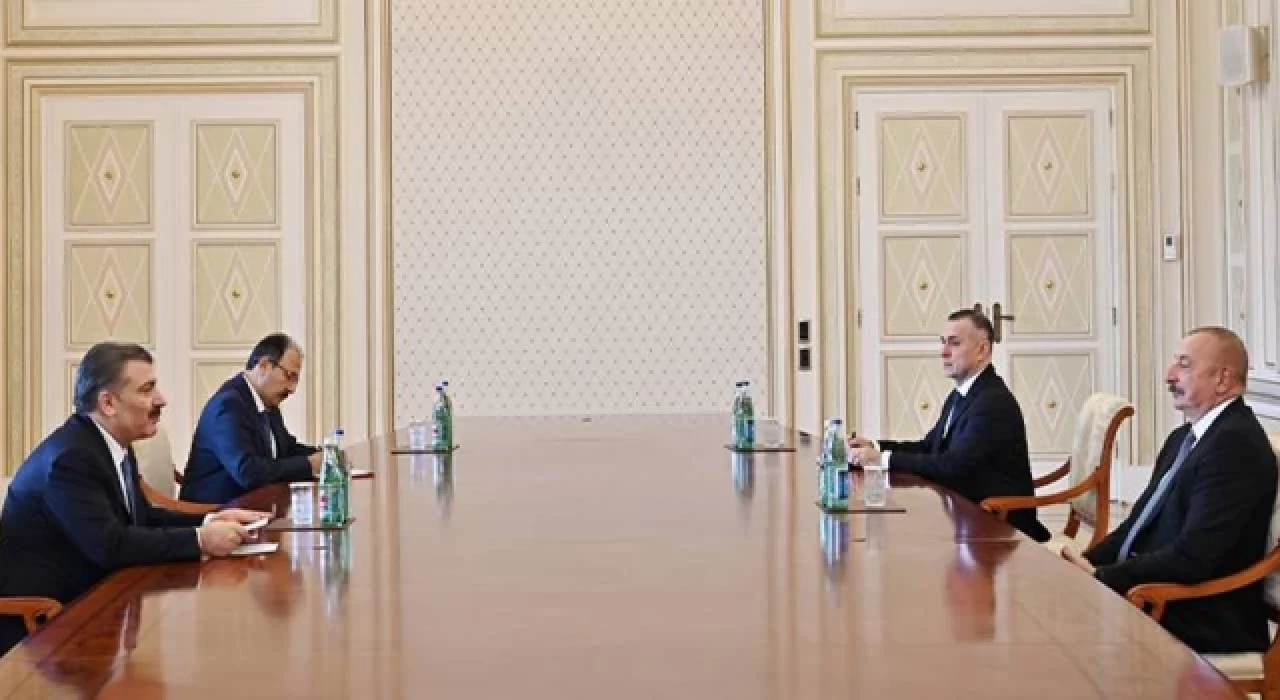 Sağlık Bakanı Koca, Azerbaycan Cumhurbaşkanı Aliyev ile görüştü