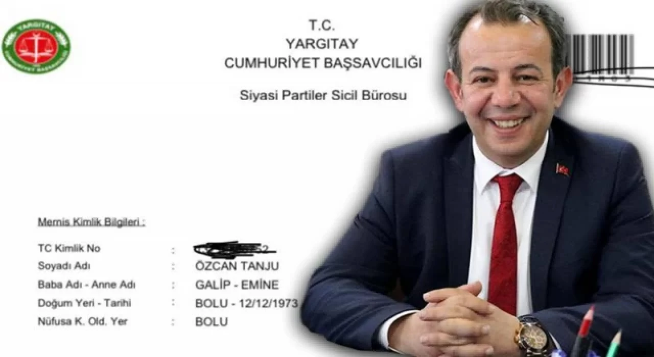 Bolu Belediye Başkanı Tanju Özcan, yeni bir partiye üye olduğunu e-devletten öğrendi