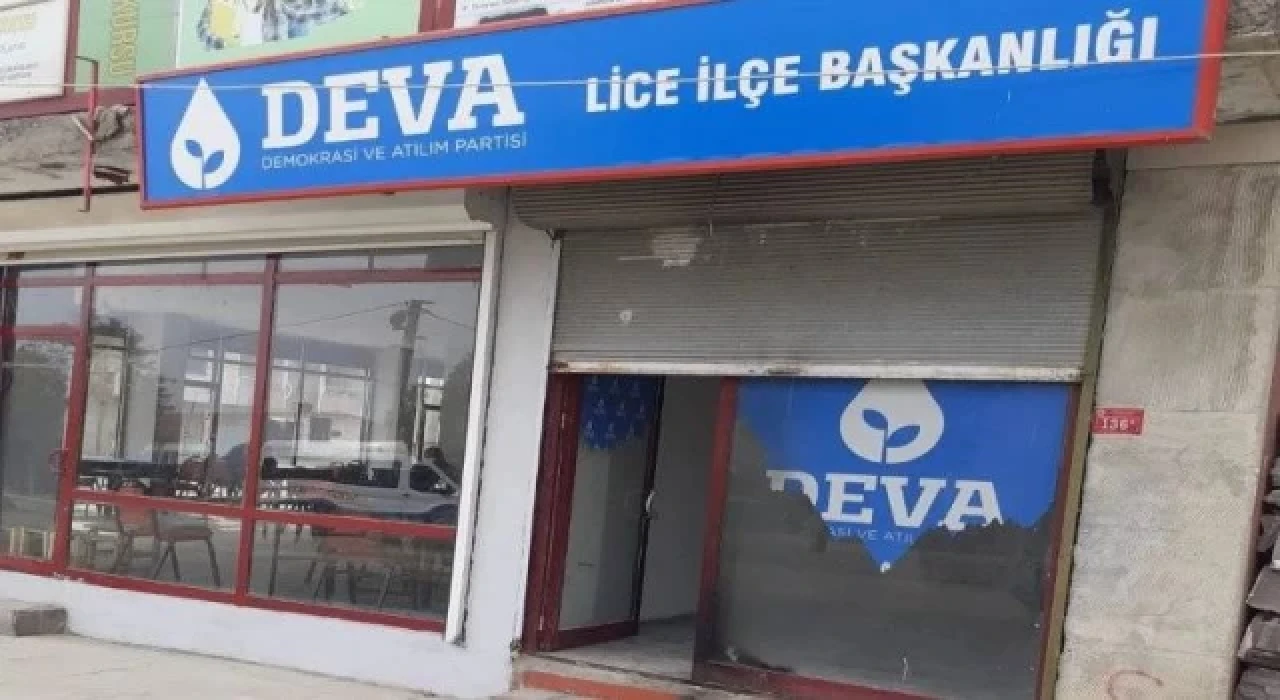 DEVA Partisi Lice İlçe Başkanlığı’na motolof kokteylli saldırı
