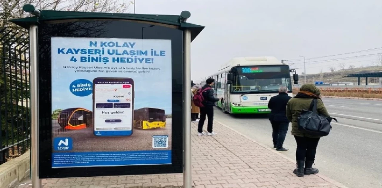 Kayseri’de ulaşıma ’N Kolay’ biniş şekli