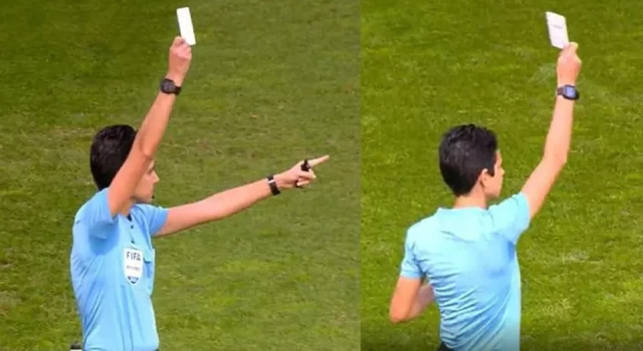 Yeşil sahalarda ilk: Benfica-Sporting Lizbon maçında hakem beyaz kart gösterdi