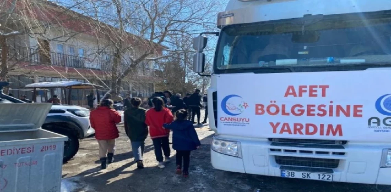 Depremzedelere ’Cansuyu’ oldular