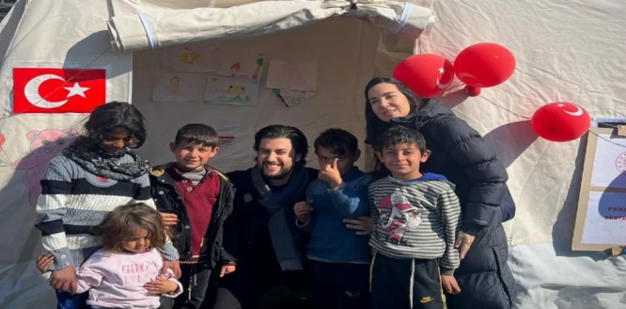 Serkan Çağrı’dan deprem bölgesine eşli ziyaret