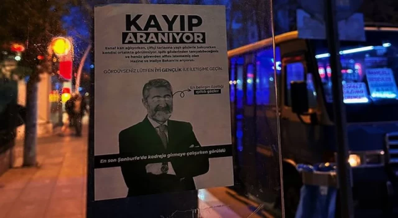 İyi Parti Gençlik Kolları’ndan Bakan Nebati için ”Kayıp Aranıyor” ilanı