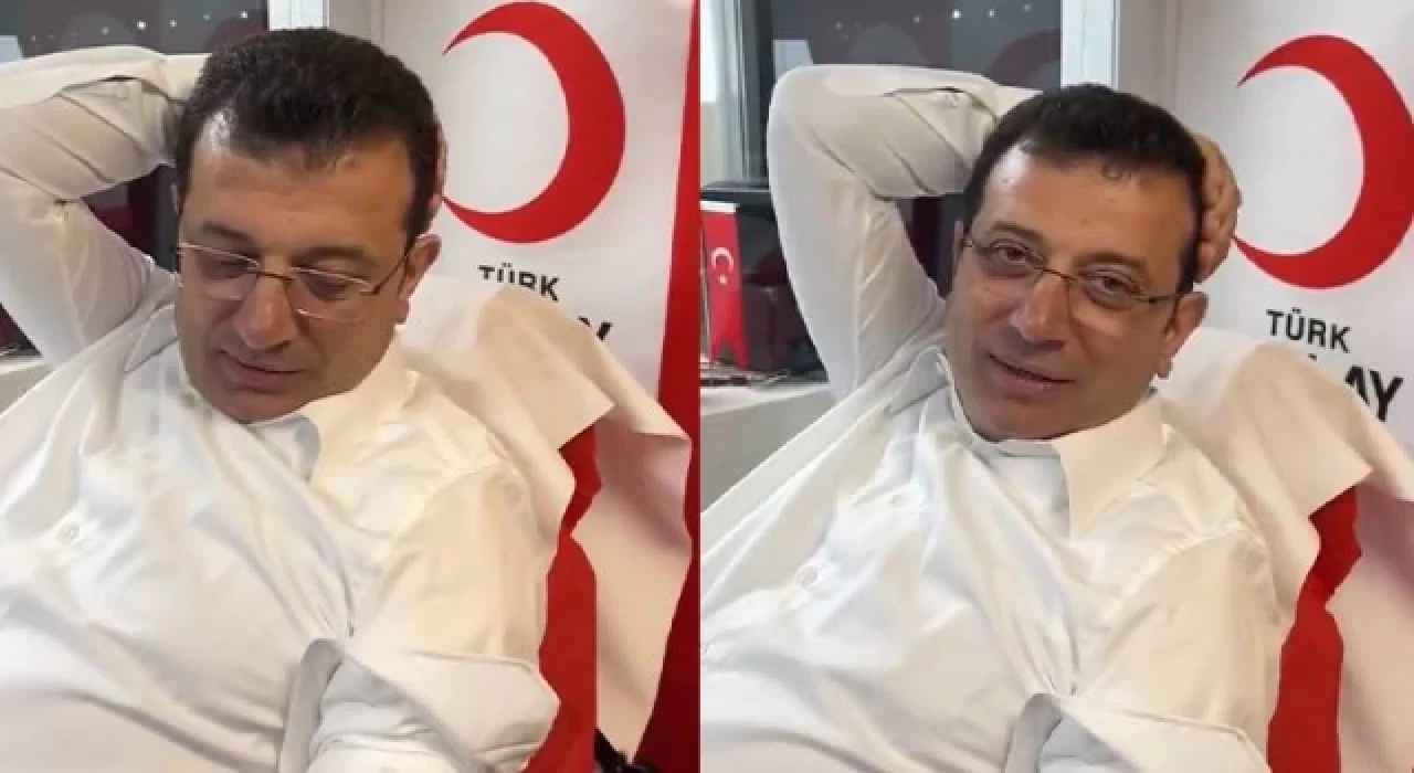 Ekrem İmamoğlu Kızılay’a kan bağışında bulundu