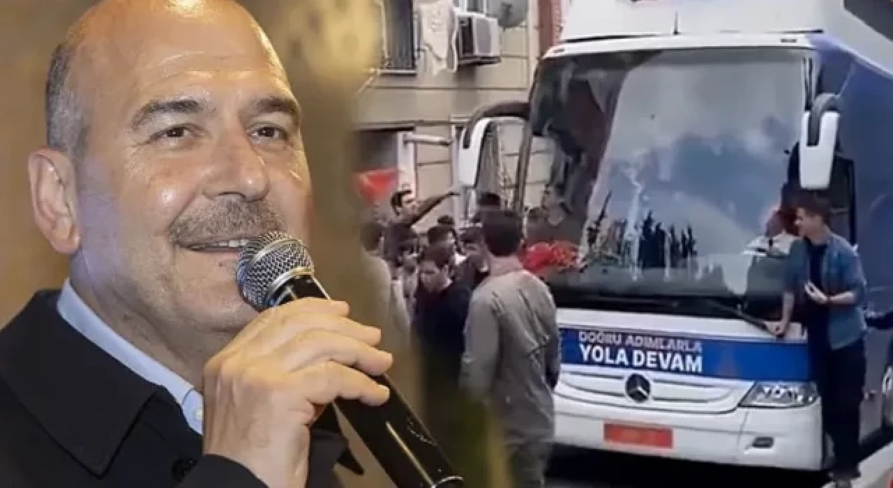 Bakan Soylu seçim otobüsünden şarkı söyledi: İlle de roman olsun