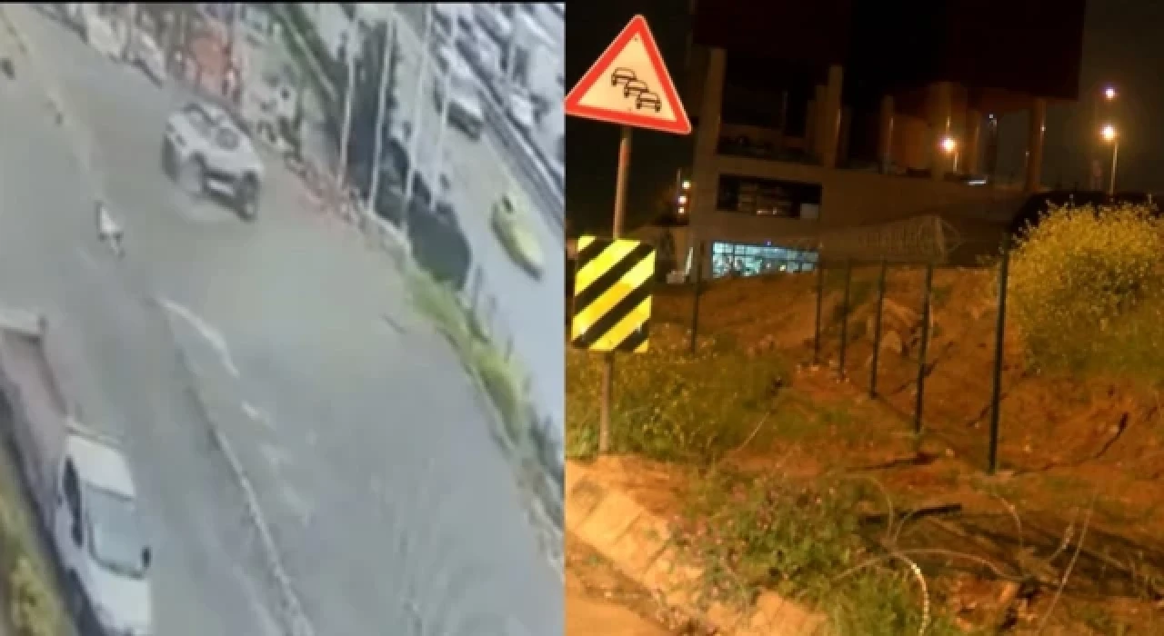 Pendik'te el freni çekilmeyen cip geri kayarak D-1-00 Karayoluna girdi