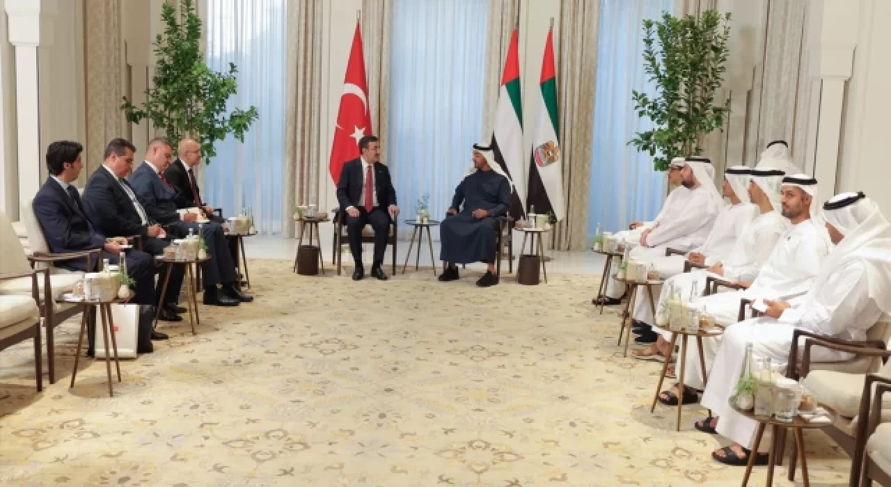 Cumhurbaşkanı Yardımcısı Yılmaz ile Bakan Şimşek, BAE Devlet Başkanı Al Nahyan ile görüştü