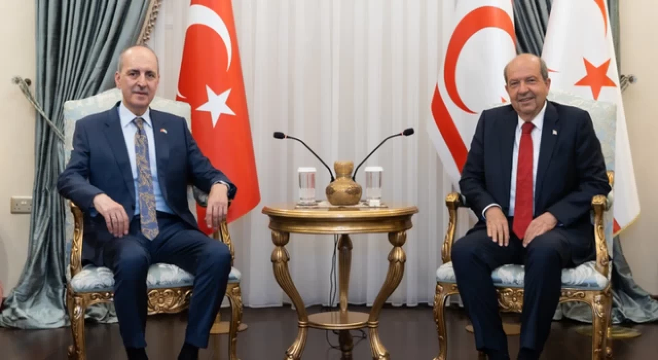 TBMM Başkanı Kurtulmuş KKTC Cumhurbaşkanı Tatar ile görüştü