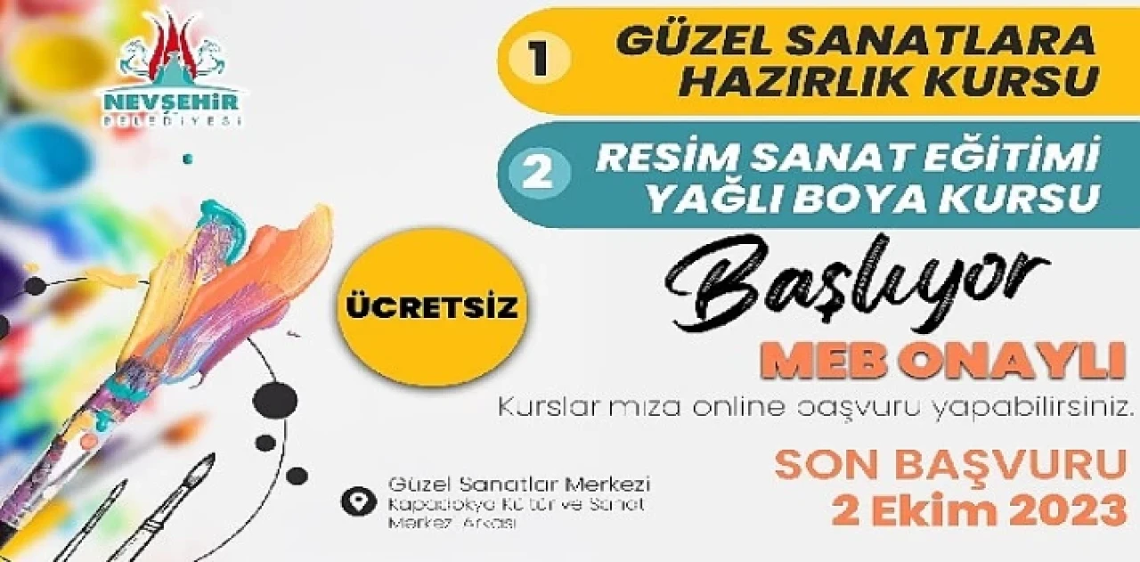 Güzel Sanatlar Fakültesi ve Liselerine hazırlanan gençler için ücretsiz kurs