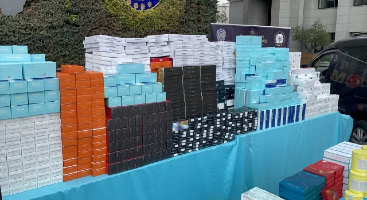 İstanbul'da 3 bin 481 kutu kaçak botoks ve dermal dolgu ilacı ele geçirildi