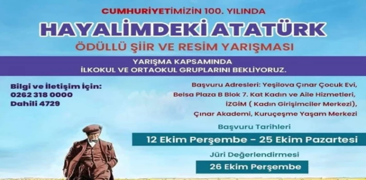 ’Hayalimdeki Atatürk’ yarışmalarına başvuru sürüyor