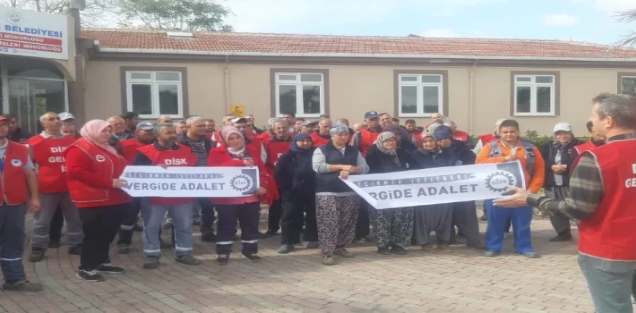 Keşan’da belediye çalışanları ’vergide adalet’ mücadelesinde