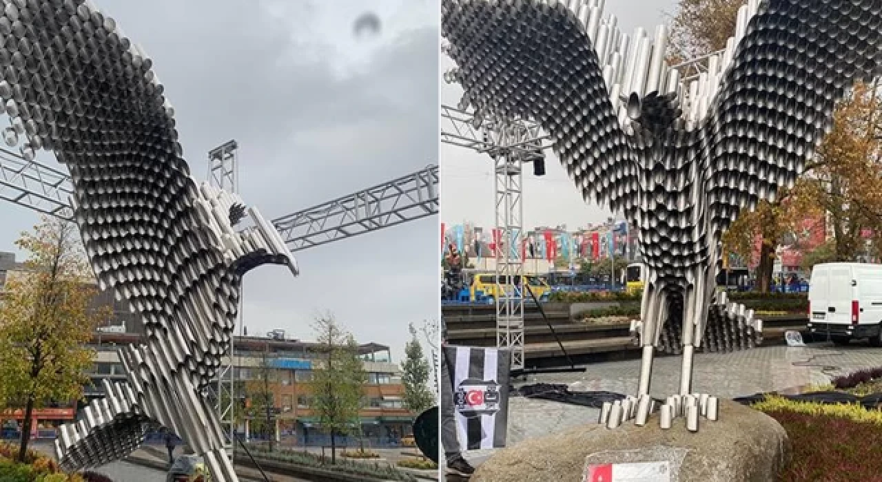 Beşiktaş'tan Cumhuriyet'in 100. yılına özel kartal heykeli