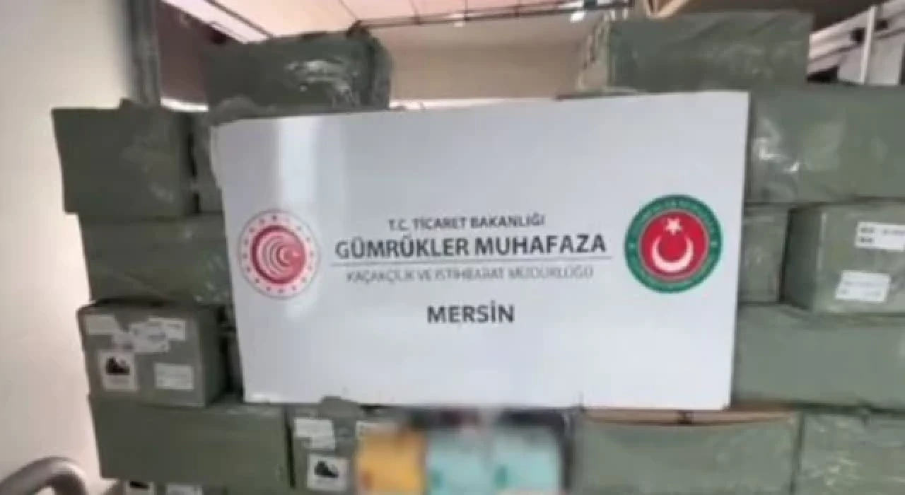 Mersin Limanı'na 113 bin kaçak elektronik sigara ele geçirildi!