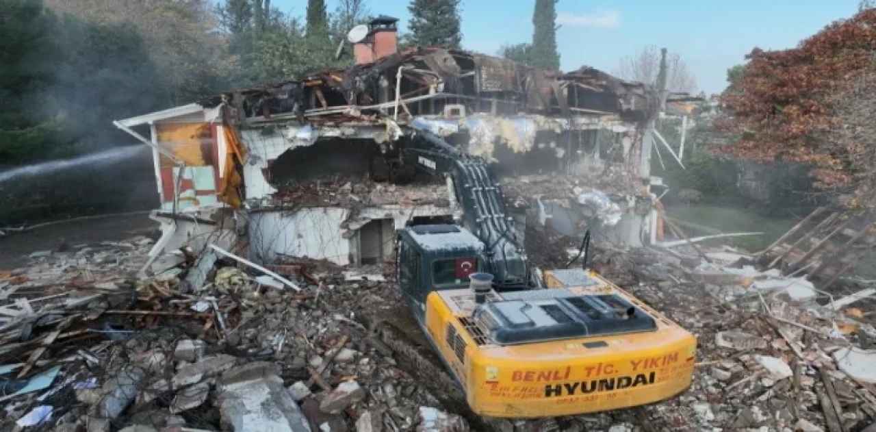 Bursa’da ’Başkanlık Konutu’nda yıkım tamamlandı