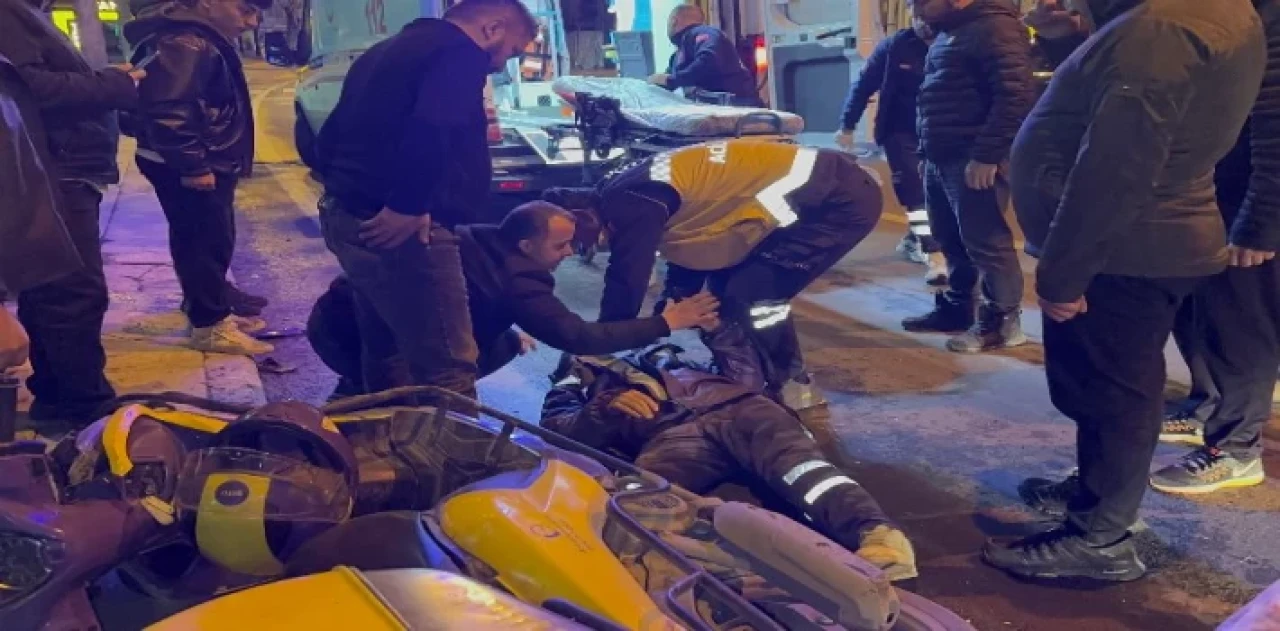 Düzce’de otomobil kuryeye çarptı: 1 yaralı