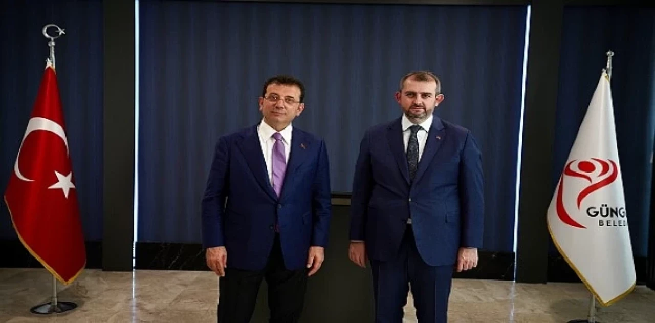 Ekrem İmamoğlu, Güngören Belediye Başkanı Bünyamin Demir’e tebrik ziyaretinde bulundu